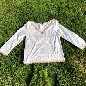 Floral Mesh Lined Long Sleeve Tee